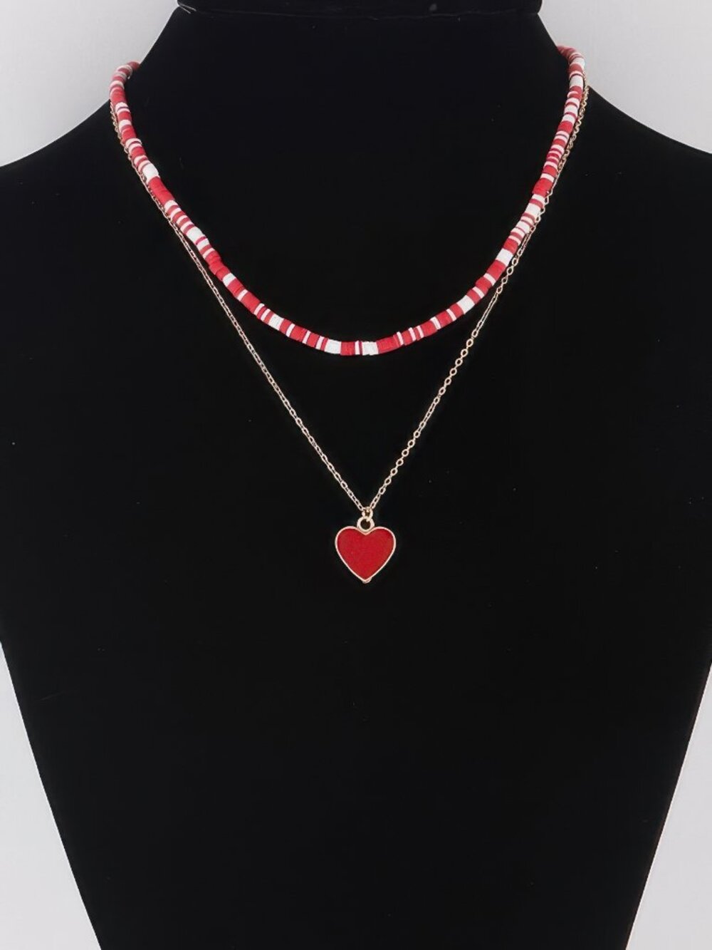 Layered Heart Chain Necklace